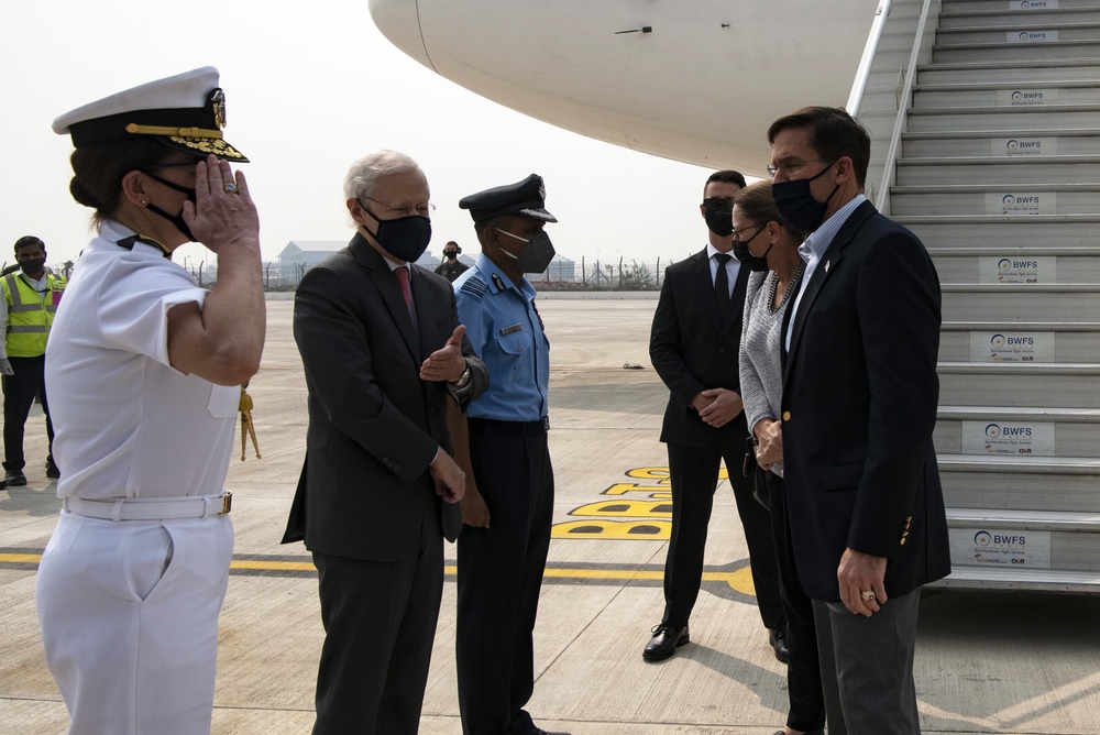 Secretary Esper Arrives in India