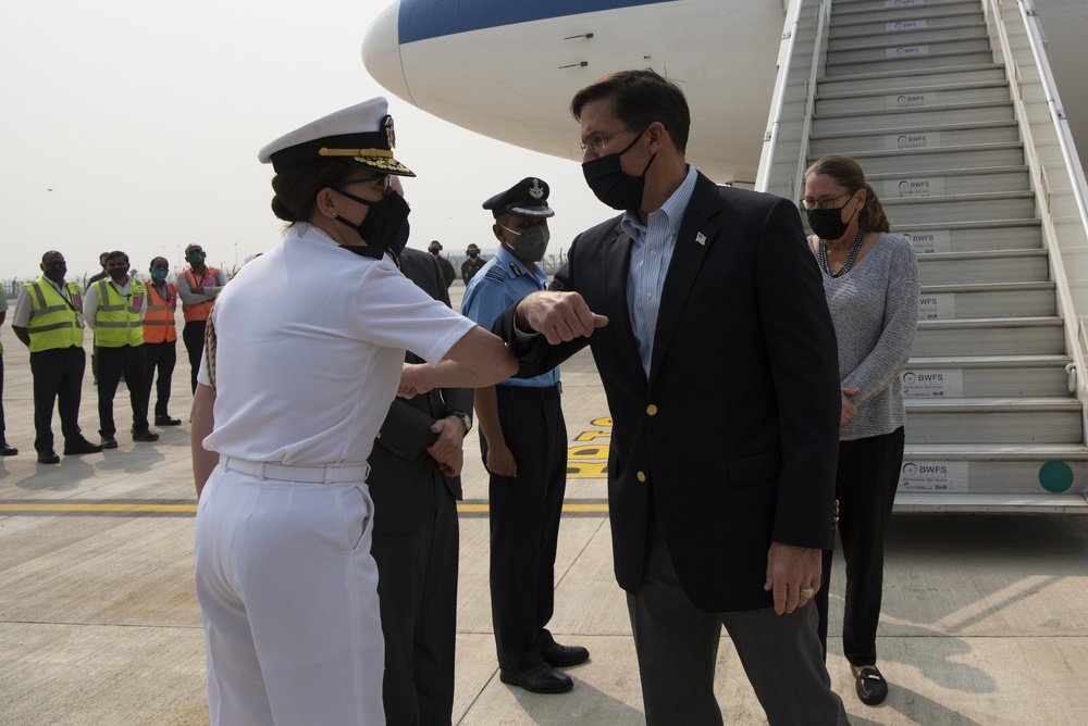 Secretary Esper Arrives in India