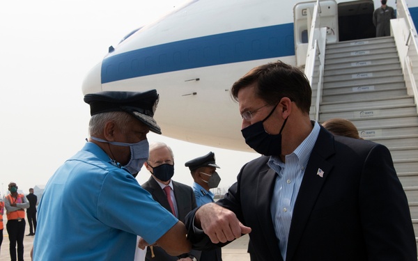 Secretary Esper Arrives in India