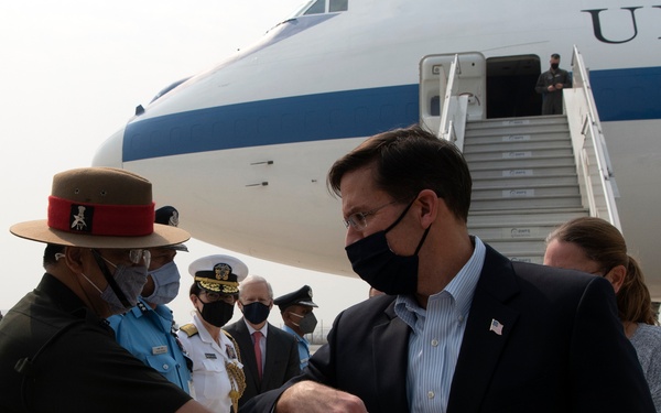 Secretary Esper Arrives in India