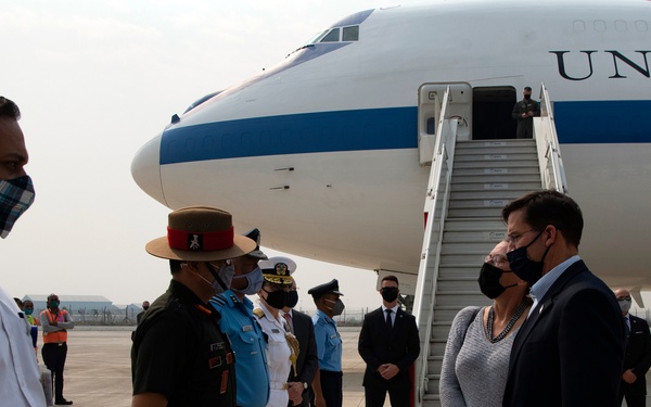 Secretary Esper Arrives in India