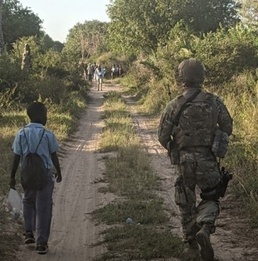 475th EABS connects with ‘neighbors’ delivering supplies, candy