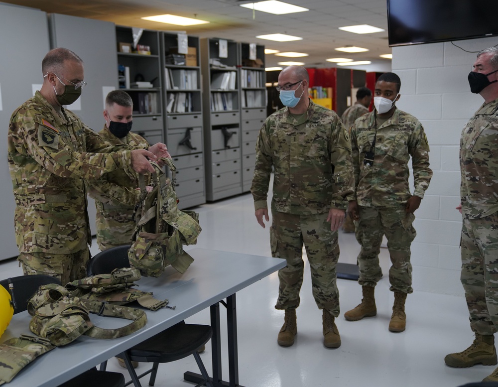 Soldiers conduct aviation life support equipment training.