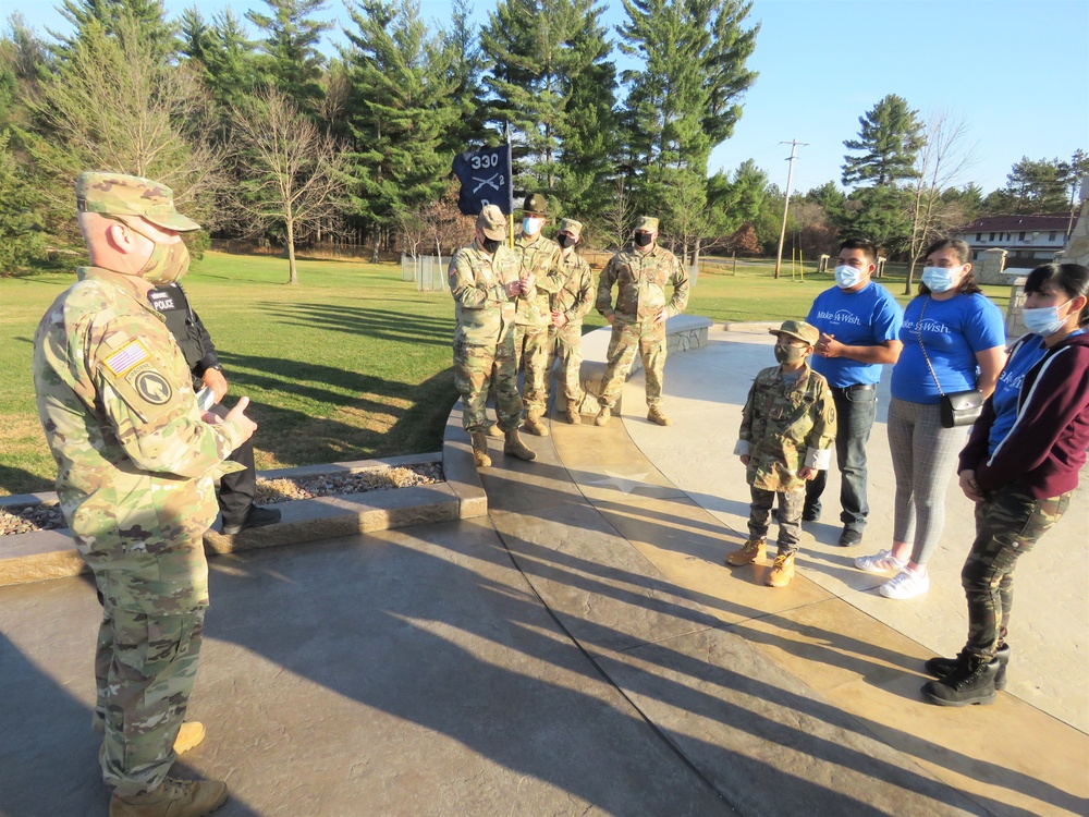 Fort McCoy helps make a wish come true for an 8-year-old child