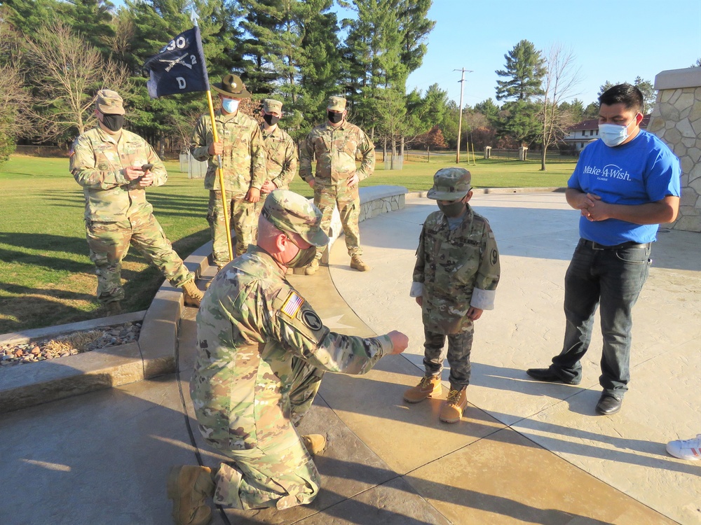 Fort McCoy helps make a wish come true for an 8-year-old child