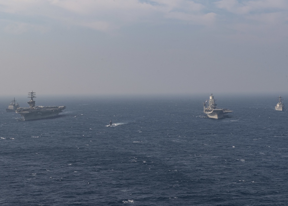 Nimitz Carrier Strike Group Partcipates in Exercise Malabar 2020