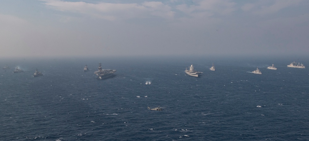 Nimitz Carrier Strike Group Partcipates in Exercise Malabar 2020