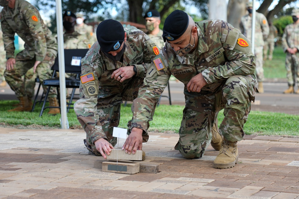 Brick Laying Ceremony - Tropic Lightning Week 2020