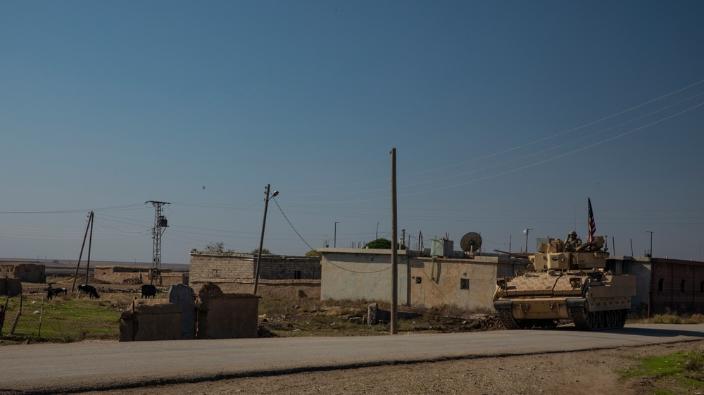 M2 Bradley Infantry Fighting Vehicles in Northeast Syria