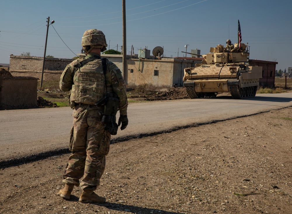 M2 Bradley Infantry Fighting Vehicles in Northeast Syria