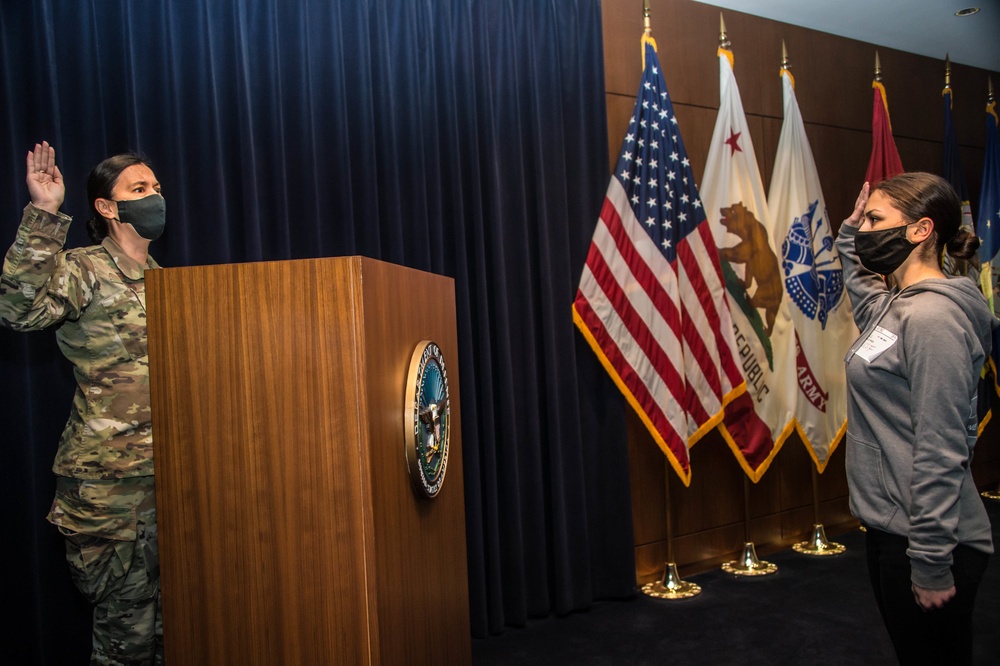 The First USSF Recruits at the Oath of Enlistment