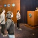 The First USSF Recruit at the Oath of Enlistment