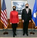 Secretary of the Air Force Barbara M. Barrett meets with Lithuanian Minister of Defense Raimundas Karoblis