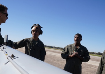 Marines conduct flight training over Keesler