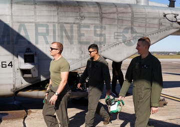 Marines conduct flight training over Keesler