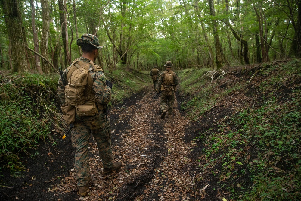 U.S. Marines participate in a company force-on-force event during exercise Fuji Viper 21.1