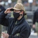 Airman Kearns dons her USS Constitution command ball cap for the first time after completing his basic historian qualification