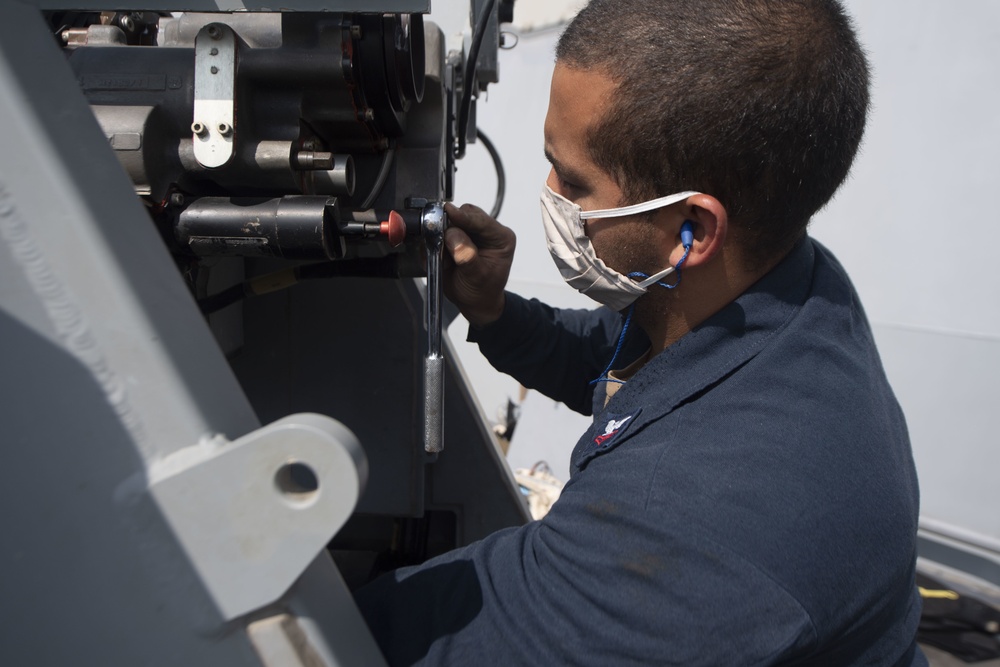 USS Ralph Johnson Conducts Live Fire Exercise