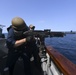 USS Ralph Johnson Sailors Fire M240 Machine Gun