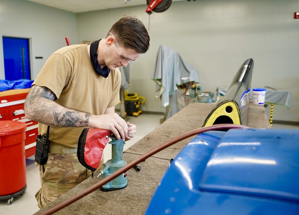 The 592 SOMXS's Fabrication Flight maintains AFSOC aircraft with surgical precision