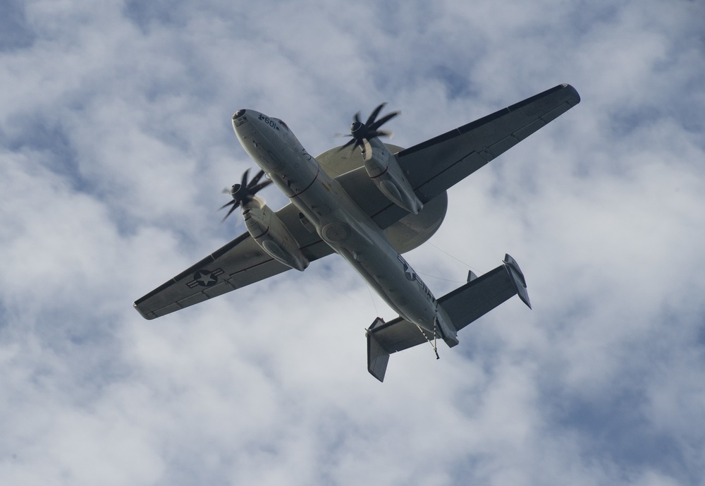 Nimitz Conducts Flyover During Malabar