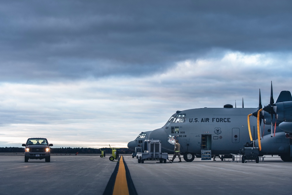 C-130H training at Alpena