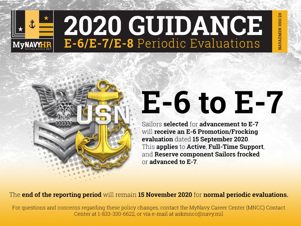 E6 - E7 2020 Periodic Eval Guidance