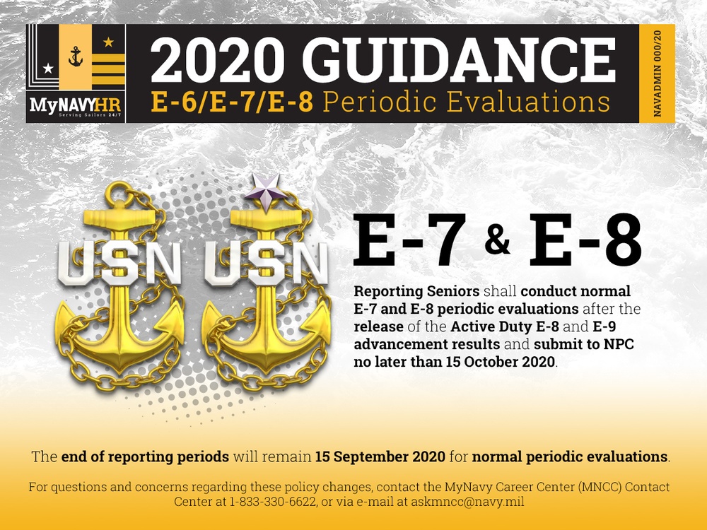 E7 - E8 2020 Periodic Eval Guidance