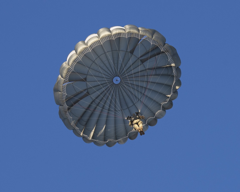 Soldiers, Airmen jump onto a frozen drop zone