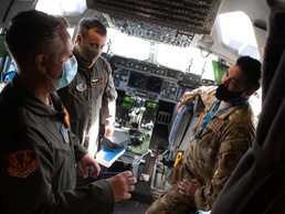 Cargo aircraft turned rescue platform for astronaut recovery