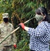 USAG Japan commander, spouse, cut bamboo for giant kites
