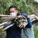 USAG Japan commander, spouse, cut bamboo for giant kites