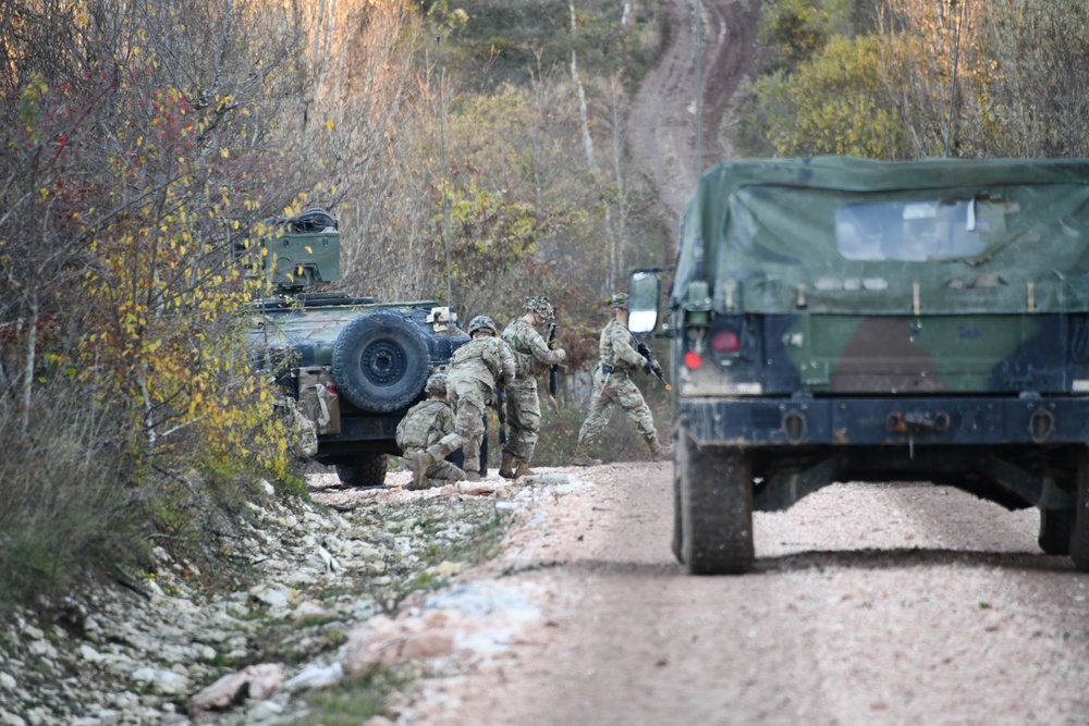 Team live fire dynamic exercise at Monte Carpegna