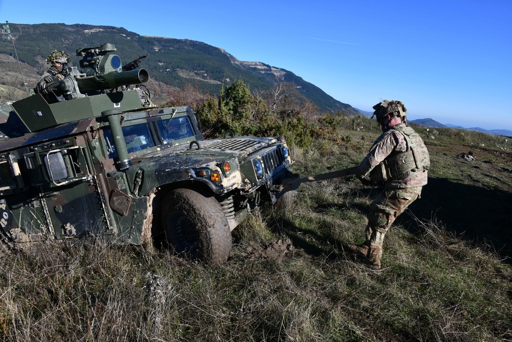 Team live fire dynamic exercise at Monte Carpegna