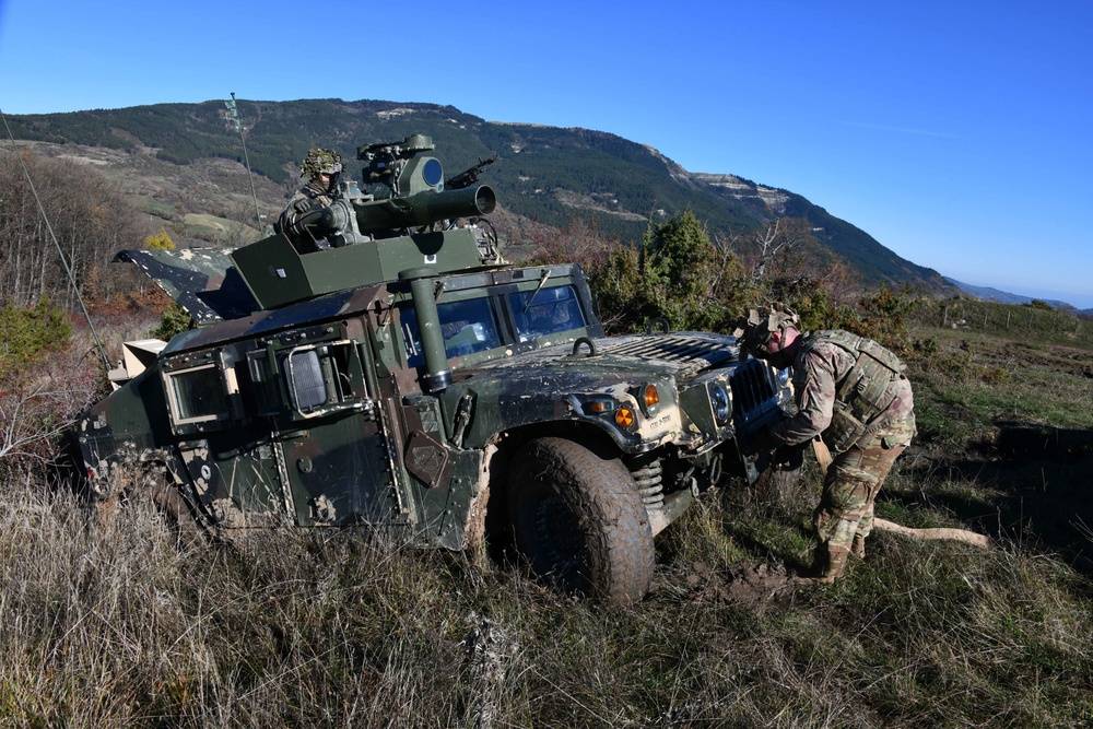 Team live fire dynamic exercise at Monte Carpegna