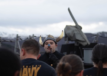 USS Ross (DDG 71) Bluenose ceremony.