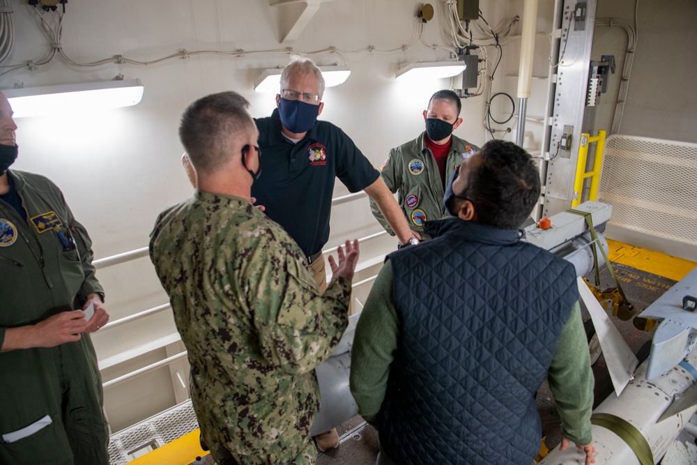 Acting Defense Secretary visits Sailors aboard aircraft carrier