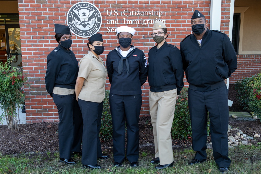 USS Arlington Sailor becomes a United States citizen