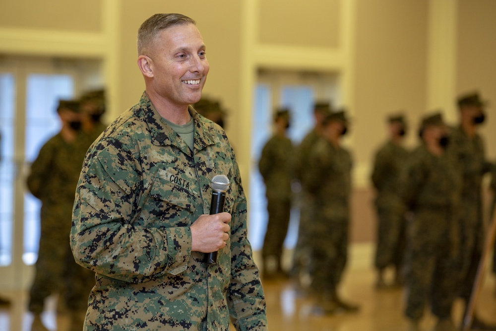 Camp Lejeune’s Headquarters and Support Battalion bids farewell to Frazier, welcomes Costa during Relief, Appointment ceremony