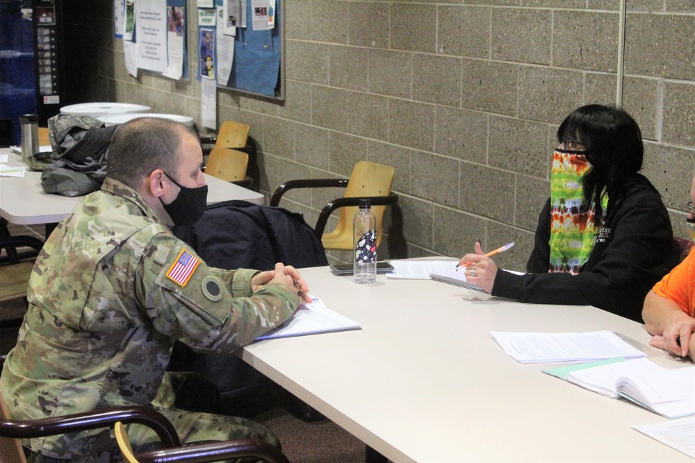 Soldiers participate in civil affairs training at Fort McCoy