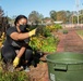 Sailor pulls weeds during comrel