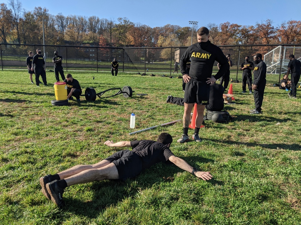 58th EMIB HHC Rear Detachment prepares for new Army Combat Fitness Test