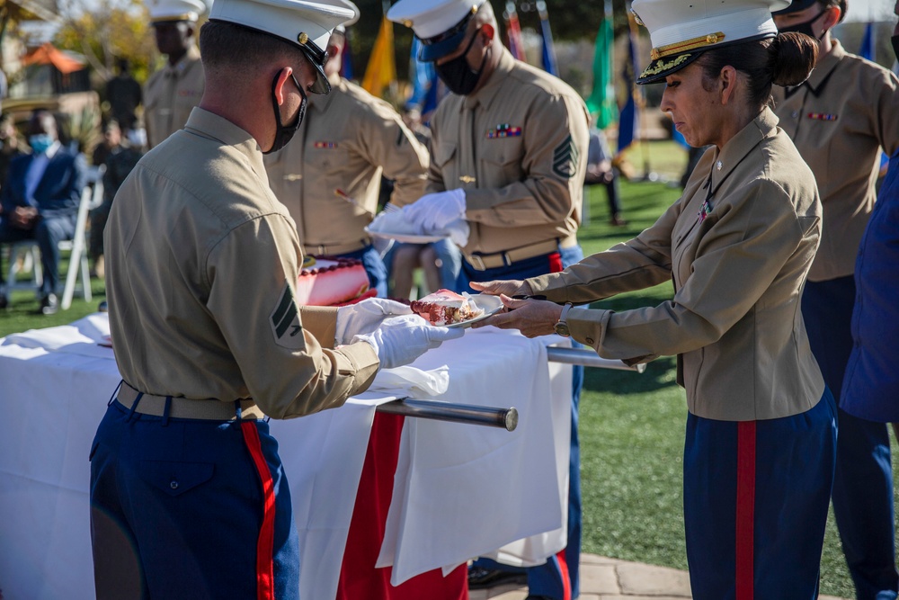 1st Network Battalion hosts unit’s first Marine Corps cake cutting