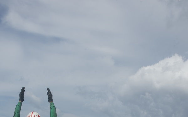 Indian Navy HAL Chetak Lands on Flight Deck