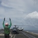 Indian Navy HAL Chetak Lands on Flight Deck
