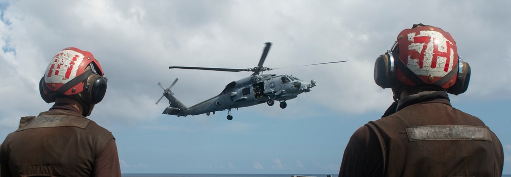 Australian MH-60R Lands on the Flight Deck of USS Nimitz