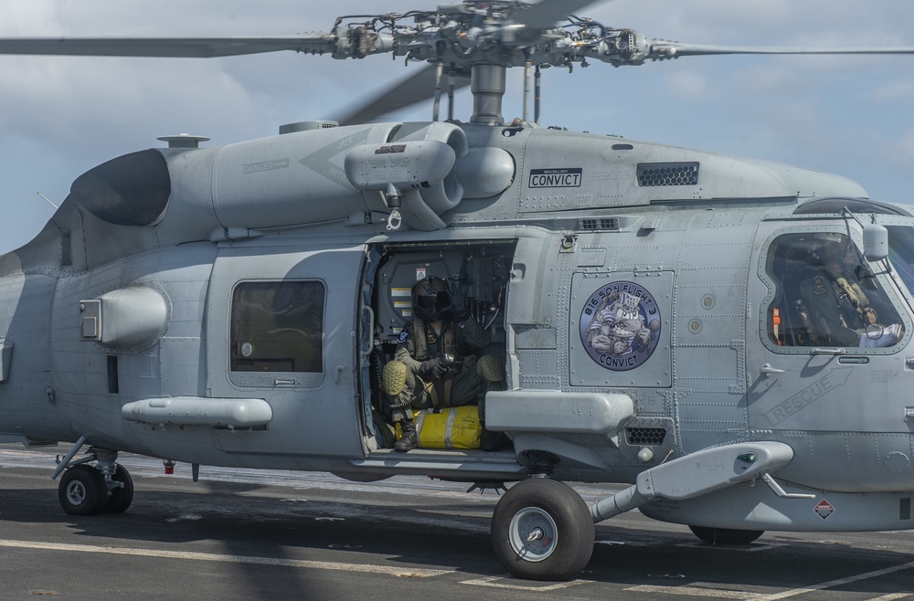 Australian MH-60R Lands on the Flight Deck of USS Nimitz
