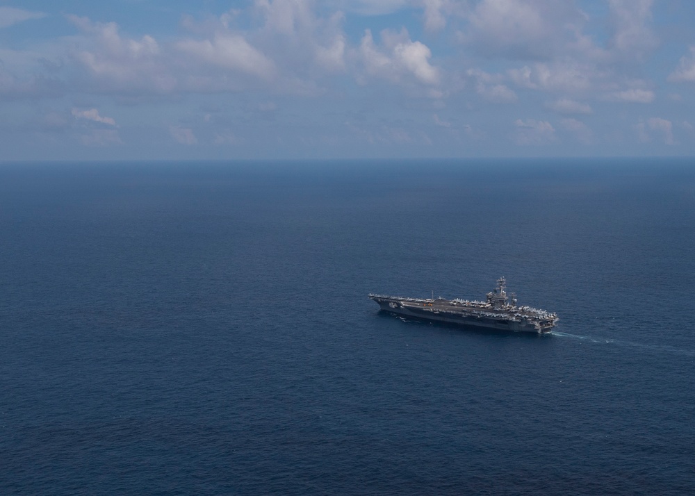 USS Nimitz Transits the Indian Ocean During Malabar 2020