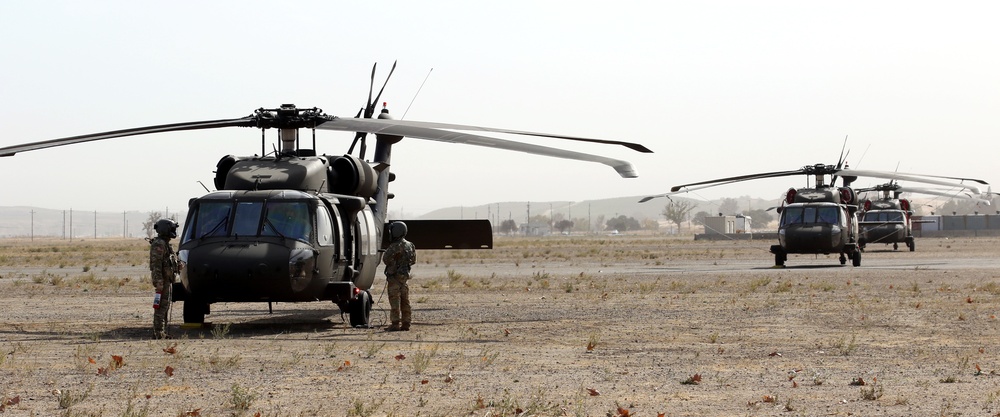 40th Combat Aviation Brigade returns to Camp Roberts for pre-mobilization training