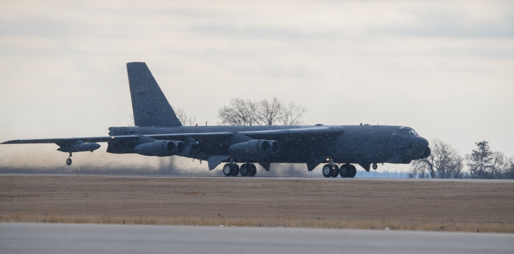 B-52H Stratofortress take off from Minot Air Force Base